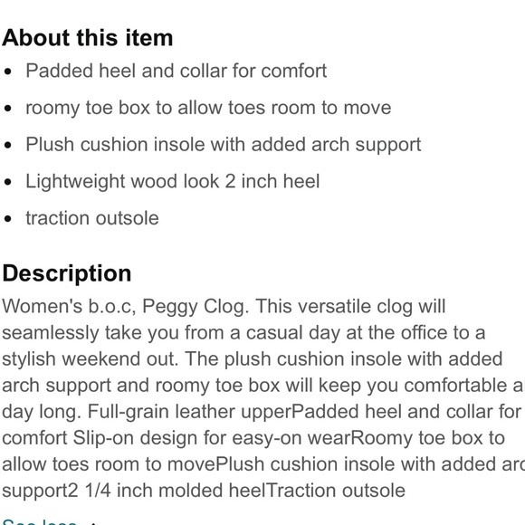 BOC “Peggy” Clogs - Picture 6 of 6